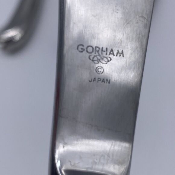 Set of 5 Gorham Colonial Tipt Glossy 18/8 Stainless Flatware Japan Dinner Knives - Picture 4 of 4
